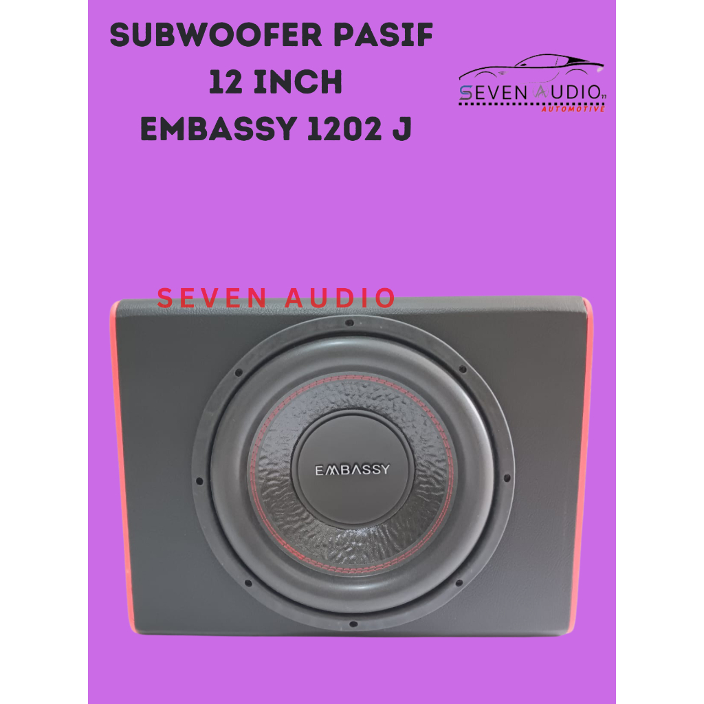 Subwoofer Pasif mobil EMBASSY ES 1202J 12 inch Double coil + Box mdf 12" tebal 1,8MM