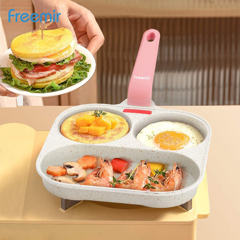 Big Sale [Live] Wajan 3In1 Sekat Anti Lengket Pink