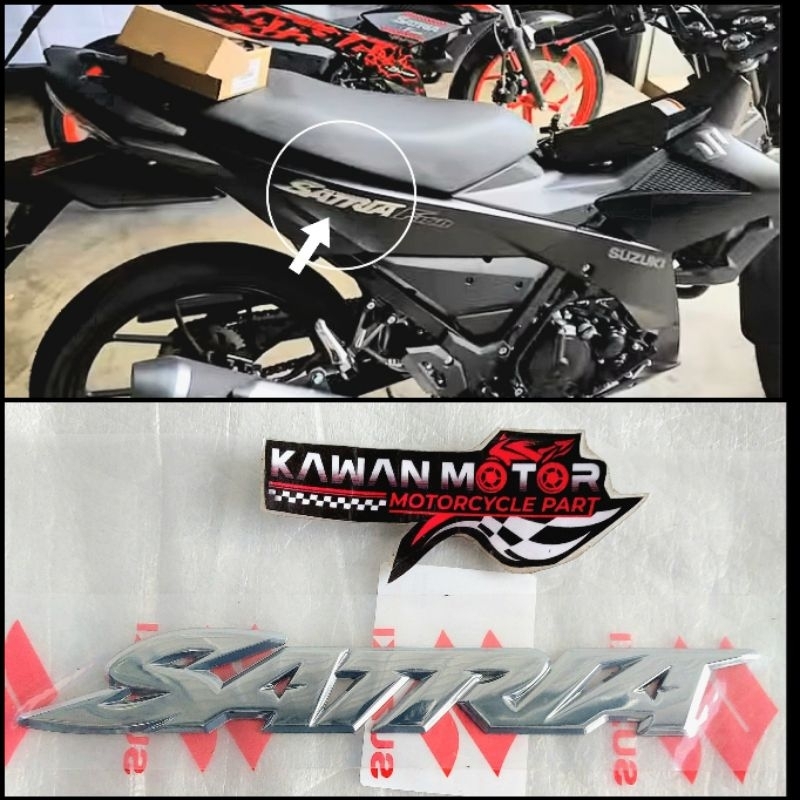 Emblem Logo Satria SGP Suzuki Satria F FU FI Injeksi Black Predator Original