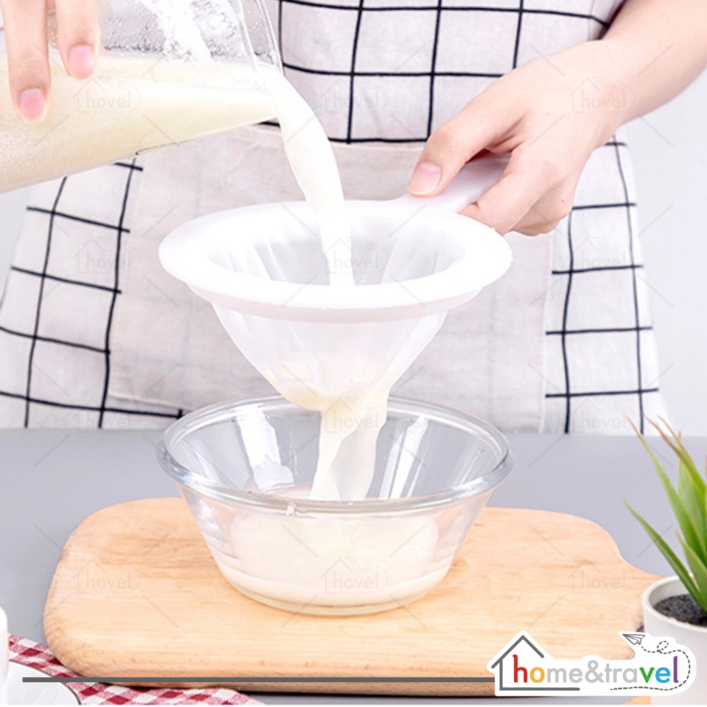 HOVELSHOP Saringan MPASI Kain Susu Kacang Kedelai Kopi Teh Jus Penyaring Mesh Nilon Halus
