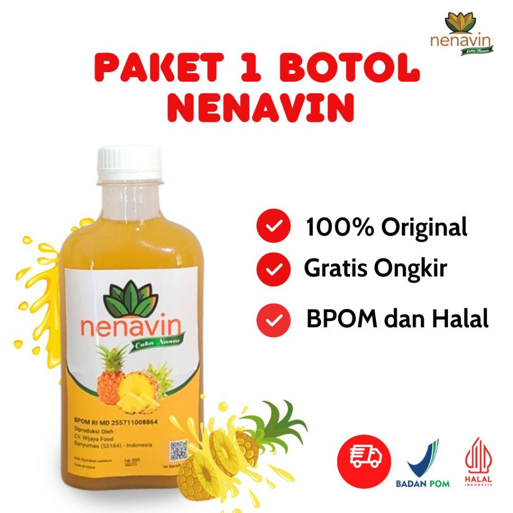 

Nenavin Cuka Nanas Original 1 Botol 280 ml