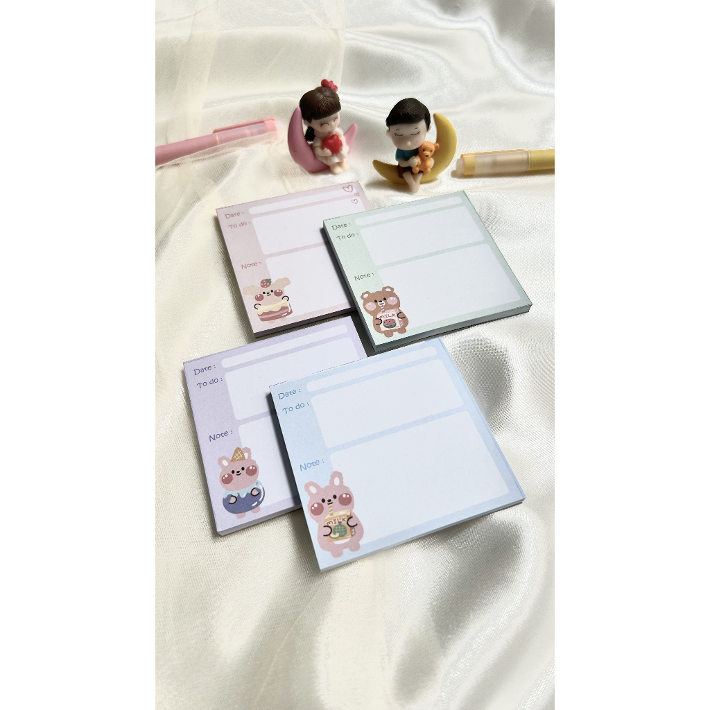 

HOUI - Memopad Lucu Cute Colorful // MEMO TO DO PAKET ISI 4