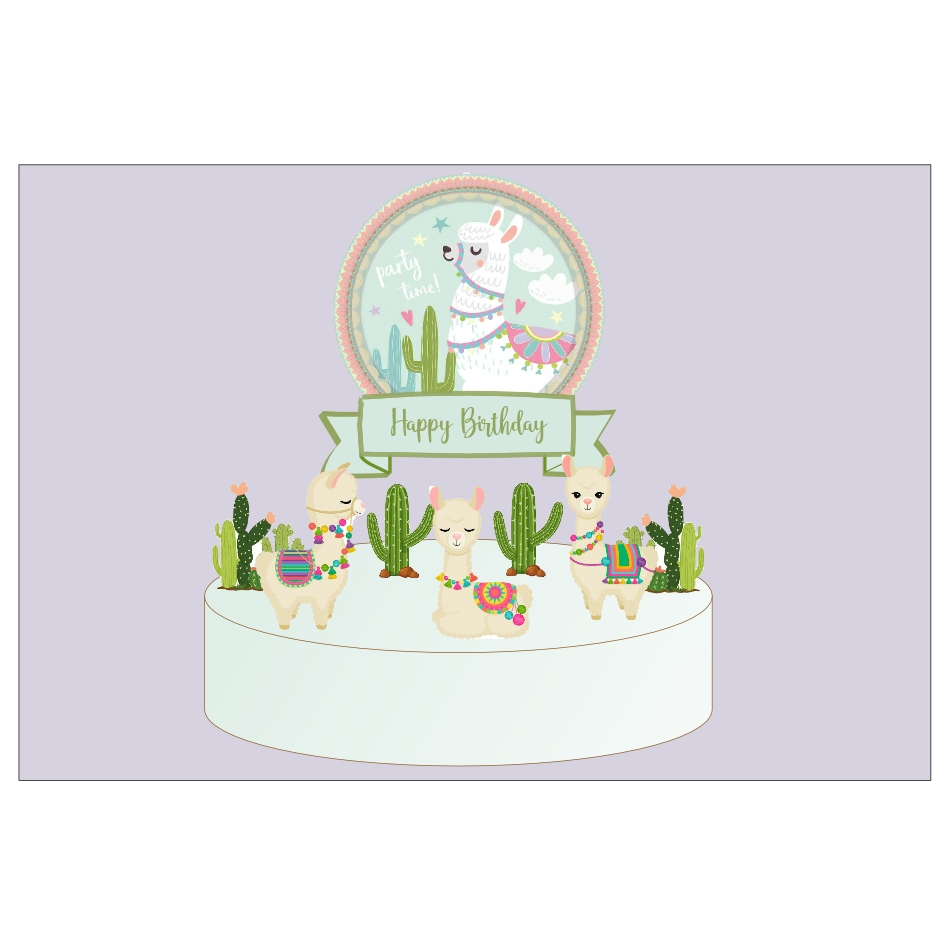 

cake topper hiasan kue Llama Alpaca