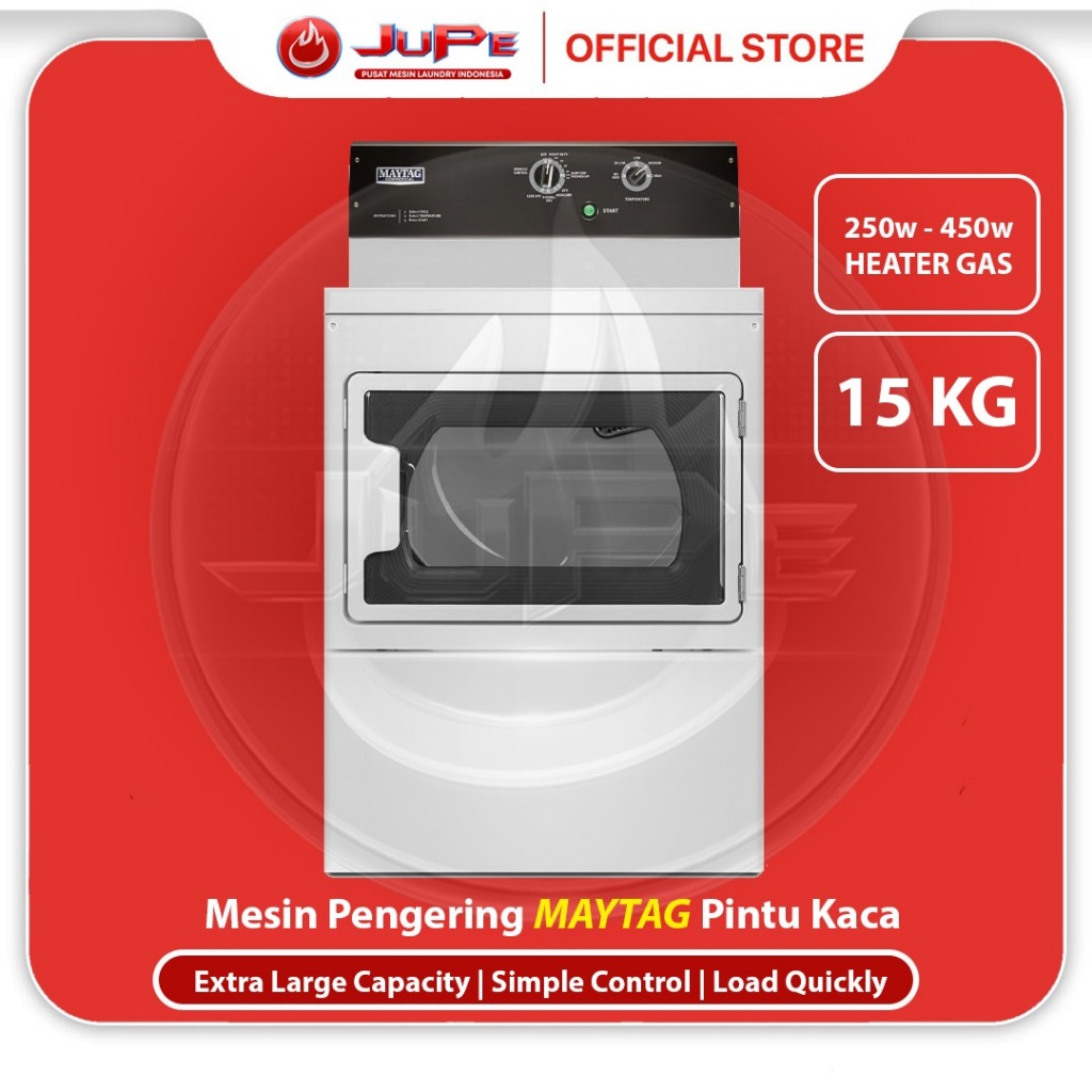 Dryer MAYTAG/ Mesin Pengering Maytag Tipe Gas Kapasitas 15 Kg