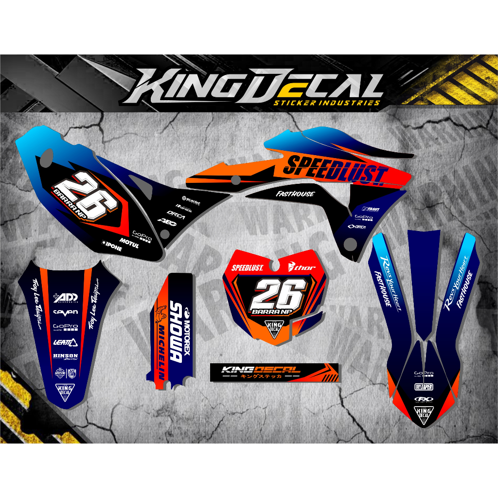 DECAL STICKER KLX GORDON FULL BODY / DECAL GORDON / DECAL STIKER VARIASI KLX GORDON / STICKER KLX ST