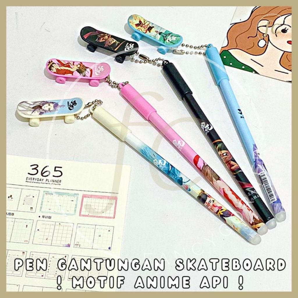 

Pen / Pulpen Gel Gantungan Skateboard / Fingerboard Papan Selancar Mini Kecil Anime Cewe Api Fire Girl PG-1062 Lucu Alat Tulis Tinta Hitam Souvenir Hadiah Anak Kartun Jepang Harga Grosir Ready COD