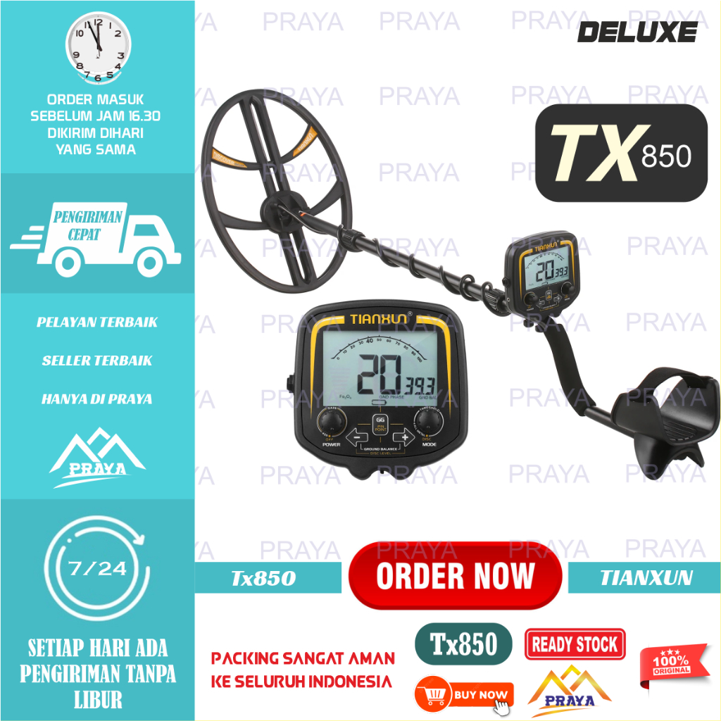 TX850 PROFESSIONAL METAL DETECTOR UNDERGROUND ALAT PENCARI EMAS TX-850 GOLD SILVER NUGGET DETEKTOR
