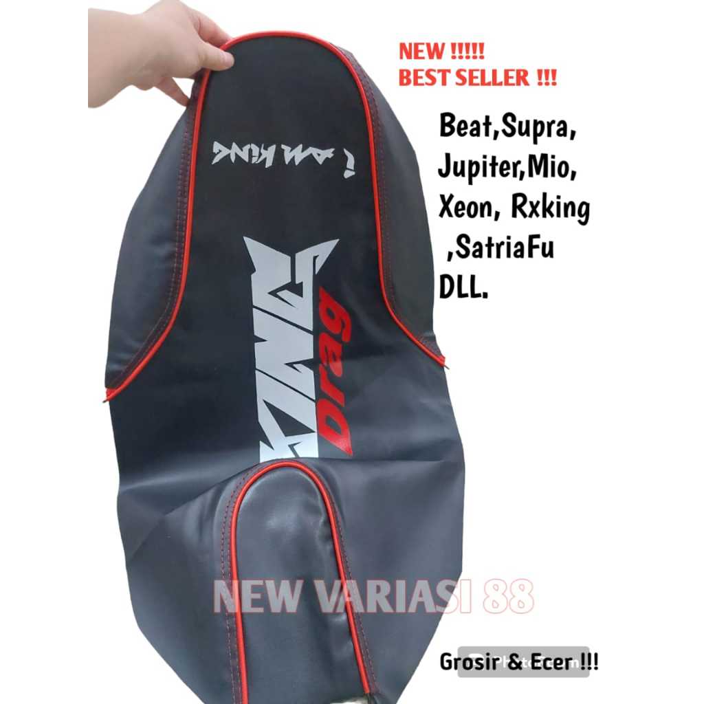 Z4i SARUNG KAIN JOK KING DRAG LIS MERAH TERBARU MOTOR BEAT MIO XEON SUPRA RXKING SATRIAFU JUPITER