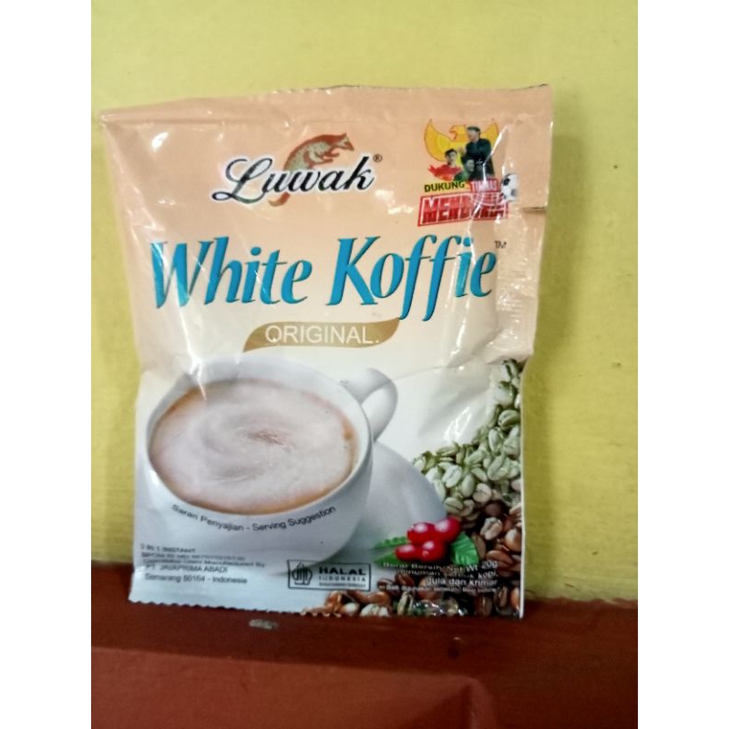 

Luwak white Koffie minuman kopi instan 3 in 1 kemasan sachet 20 gram