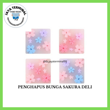 

Deli Eraser / Penghapus Eco PVC Desain Bunga Sakura 2 Warna, Menghapus dengan Bersih 71135