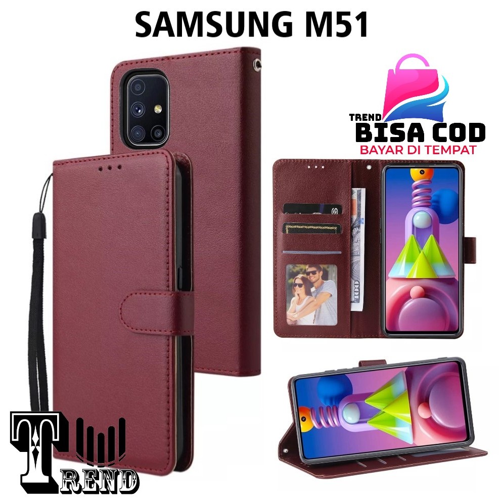 FLIP COVER SAMSUNG M51 LEATHER CASE FLIP SAMSUNG M51