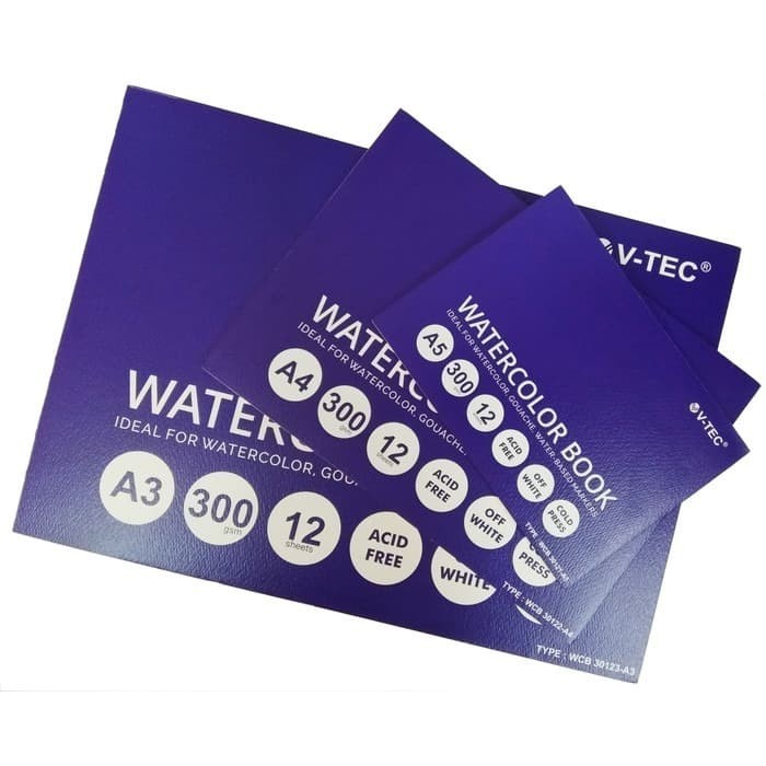 

Watercolor Book Pad A4 300 GSM Cold Press V-Tec