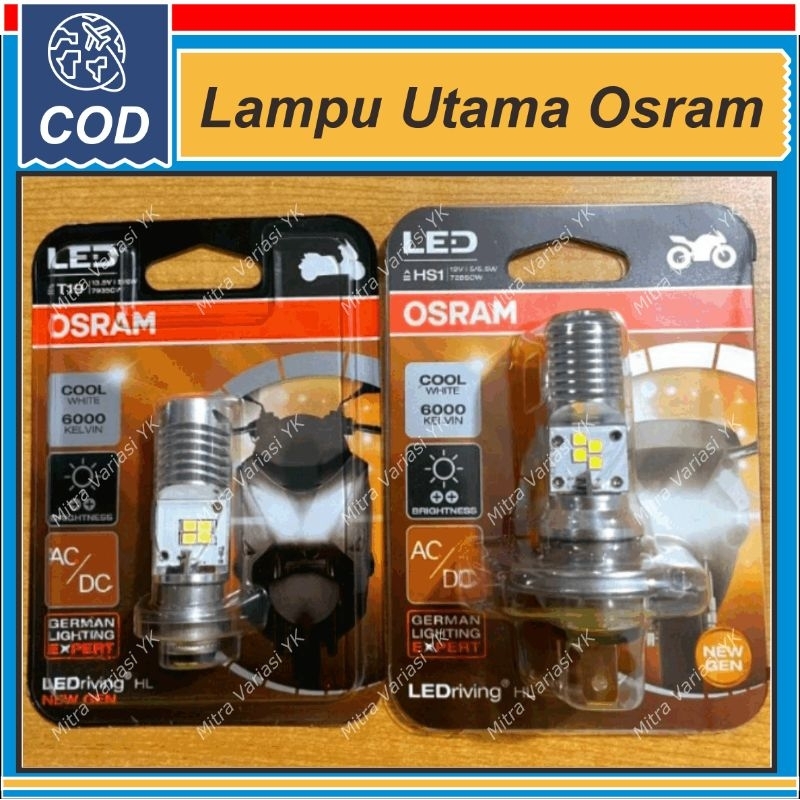 OSRAM T19 H6 PUTIH KUNING LED LAMPU DEPAN MOTOR