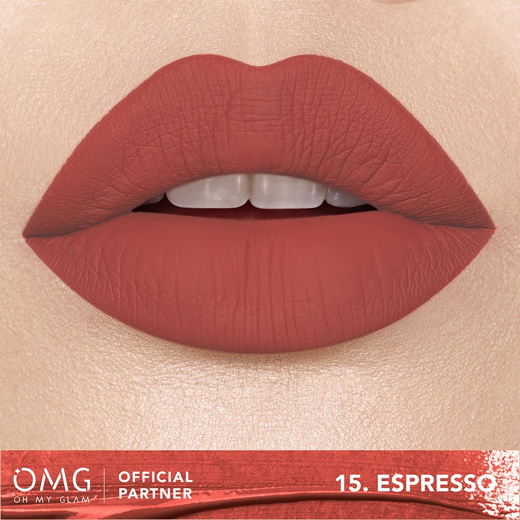 OMG Oh My Glam Matte Kiss Lip Cream Matte Deep Coffee Ombre Indonesia