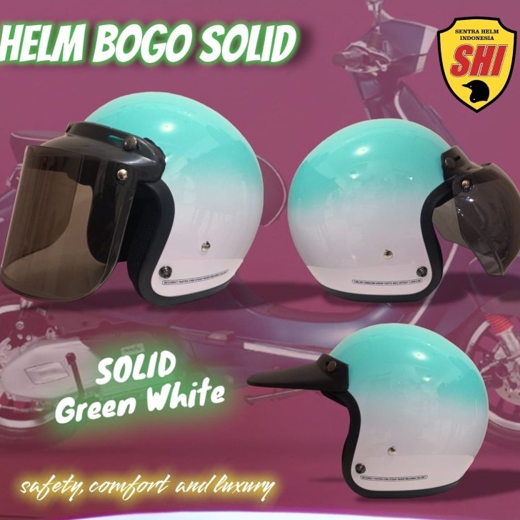 KODE SDL666 Helm Bogo Polos Solid Dewasa SNI