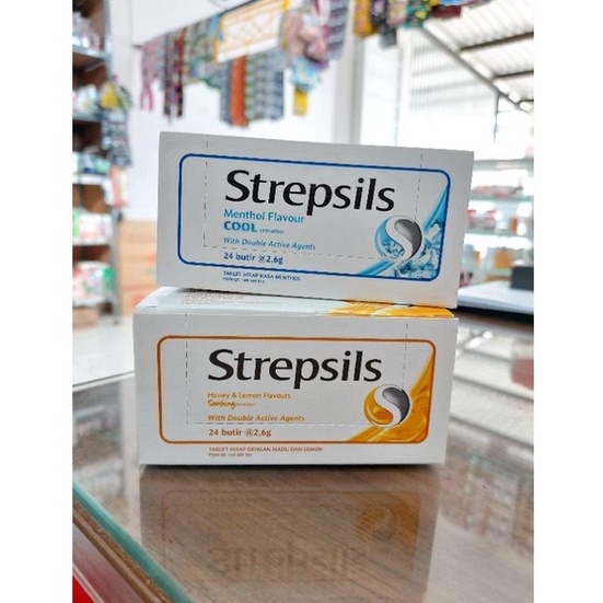 

WT7OP Strepsils Permen Pelega Tenggorokan 1 Box Isi 24 Butir 7dei8