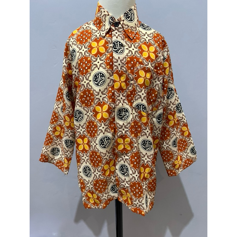 Seragam batik Qiroati terbaru seragam batik TPQ Qiroati orange baju batik Qiroati terbaru baju batik