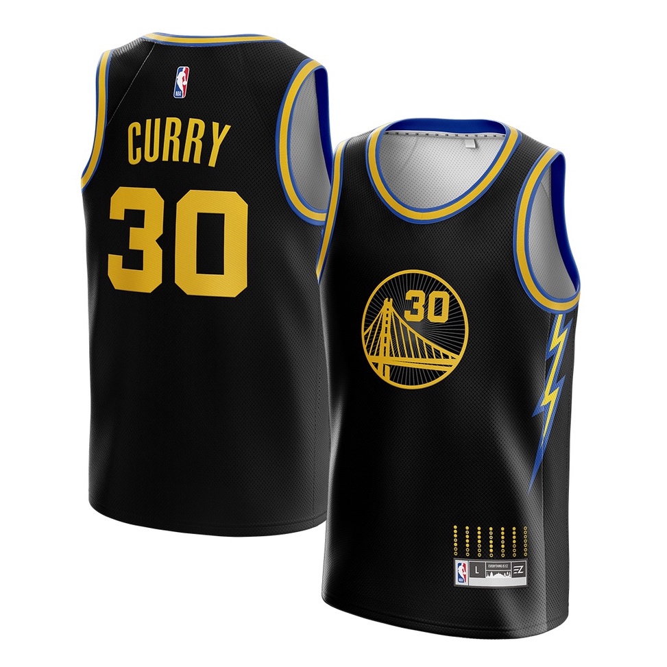 Harga Termurah?? Jersey Stephen Curry Golden State GSW Warriors #30 75th Anniversary BLACK HITAM CIT