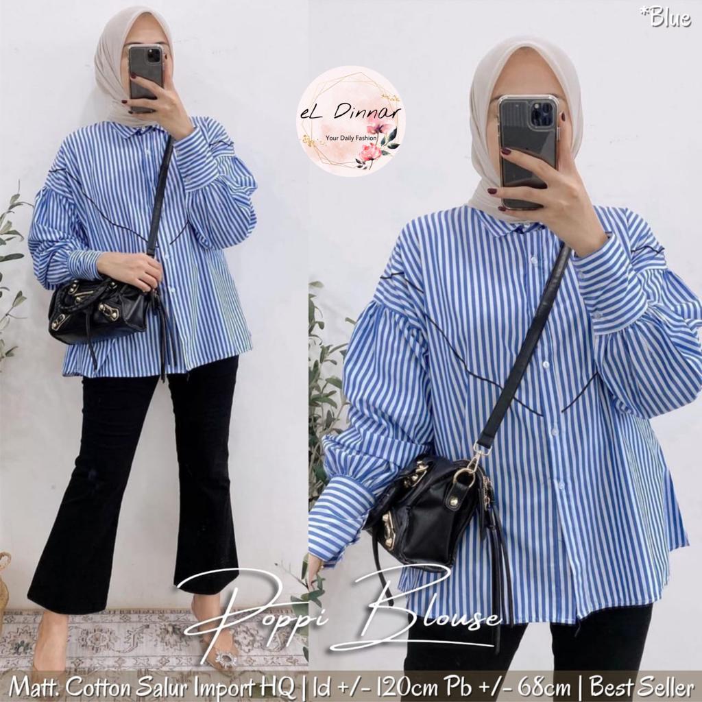BLOUSE SALUR WANITA KOERAN STYLE TERBARU BAJU ATASAN WANITA BLOUSE JUMBO KATUN IMPORT JUMBO LD 120 A