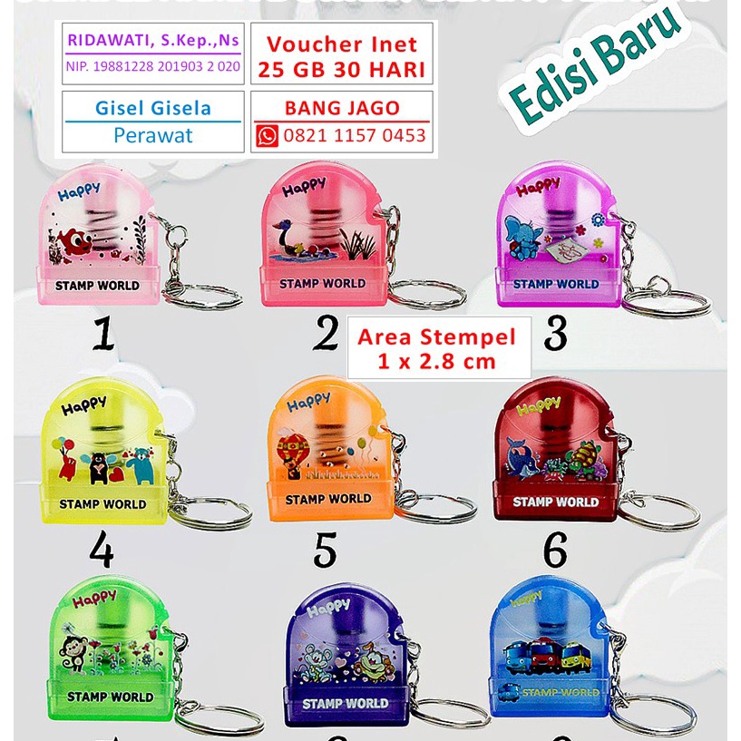 

Kirim Langsung STEMPEL NAMA BIDAN, DOKTER, PERAWAT, PAKET INTERNET Ready
