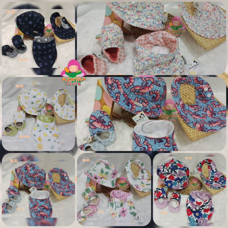 paket kado bayi mamayaya project topi mamayaya, bibs dan sepatu bayi mamayaya project