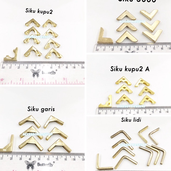 

Best Siku sudut buku/siku yasin warna gold (-+144pcs) Promo