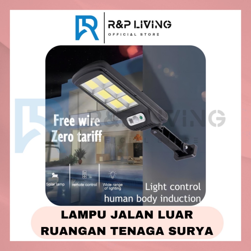 [R&P] Outdoor Solar Light Sunpro IP69 180W - Lampu Jalan Pagar dan Taman - Lampu LED Solar Cell