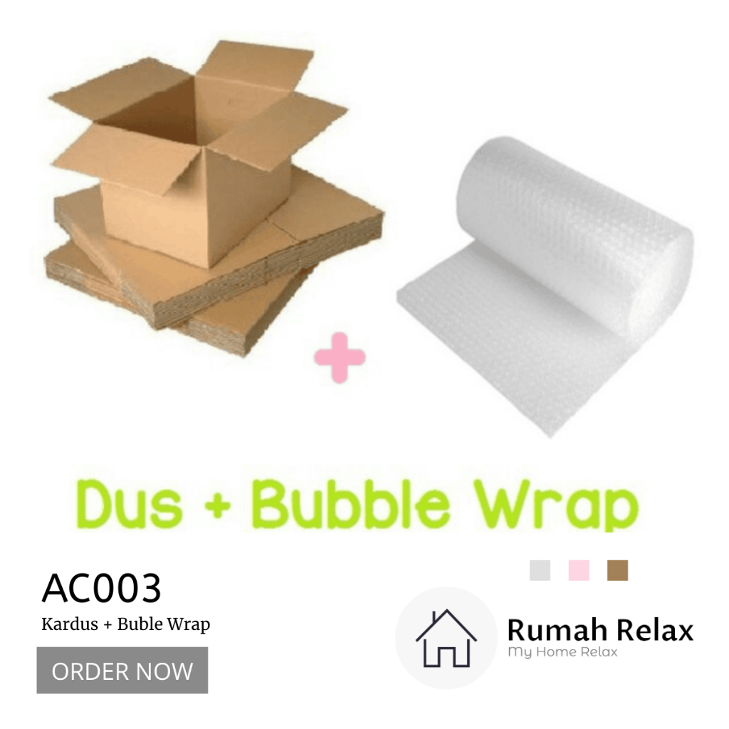 

[AC003] RUMAH RELAX | PACKING EKSTRA BUBBLE WRAP + KARDUS PACKING TAMBAHAN AMAN UNTUK BARANG PECAH BELAH