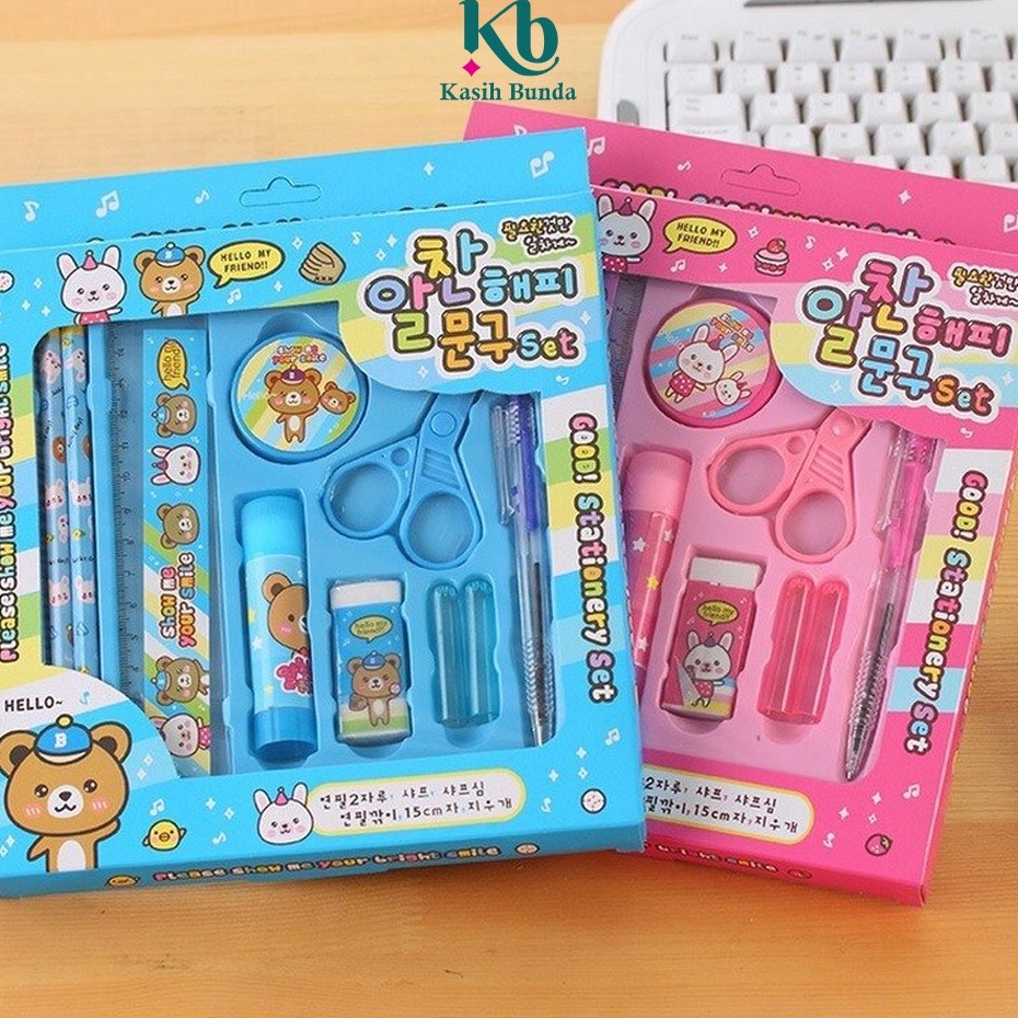 

Super Promo Alat Tulis Set Anak 8IN1 Karakter Set School Supplies for Child / Paket Alat Tulis Anak TK / Gift Kids Stationery BUNDA A26 Readystock