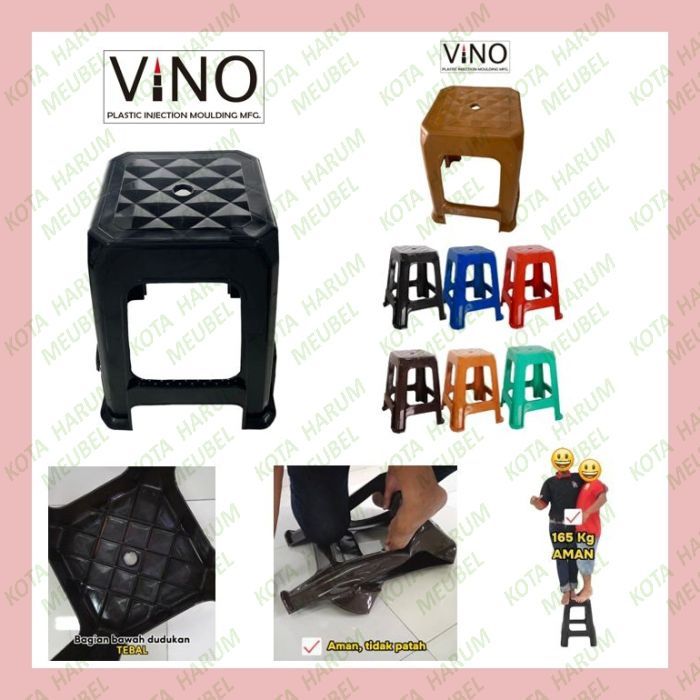 kursi bakso vino bangku baso plastik tebal bandung motif motip rattan bukan lionstar stool olymplast