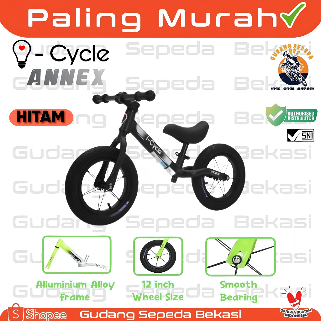 PRODUK TERBARU TERLARISSS SEPEDA ANAK I-CYCLE ANNEX BALANCE BIKE