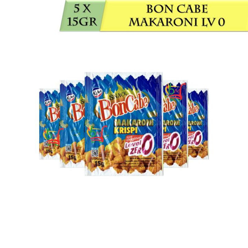 

BON CABE MAKARONI 1000 LV 0 PER RENCENG ISI 10