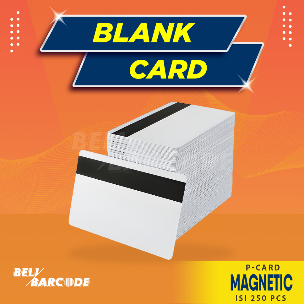 

Kartu Magnetik P-Card Magnetic Card PVC Blank Card 250pcs BC30