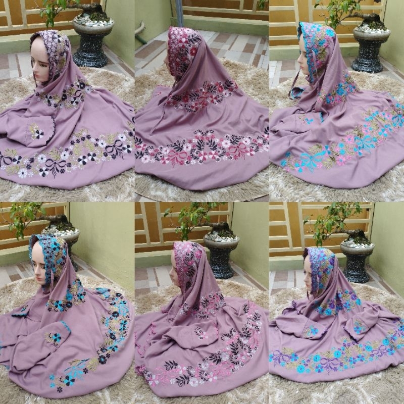 Mukena Dewasa Bordir Kudus Katun Halus Adem Lembut