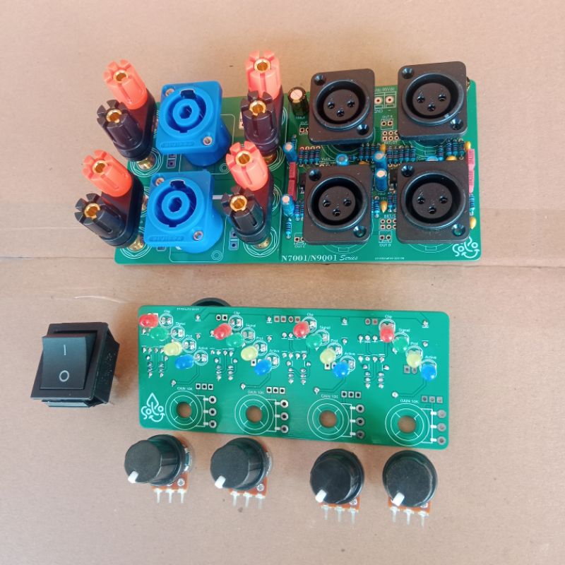 Kit panel depan belakang bok power amplifier N7001 4 chanel double layer berkualitas.