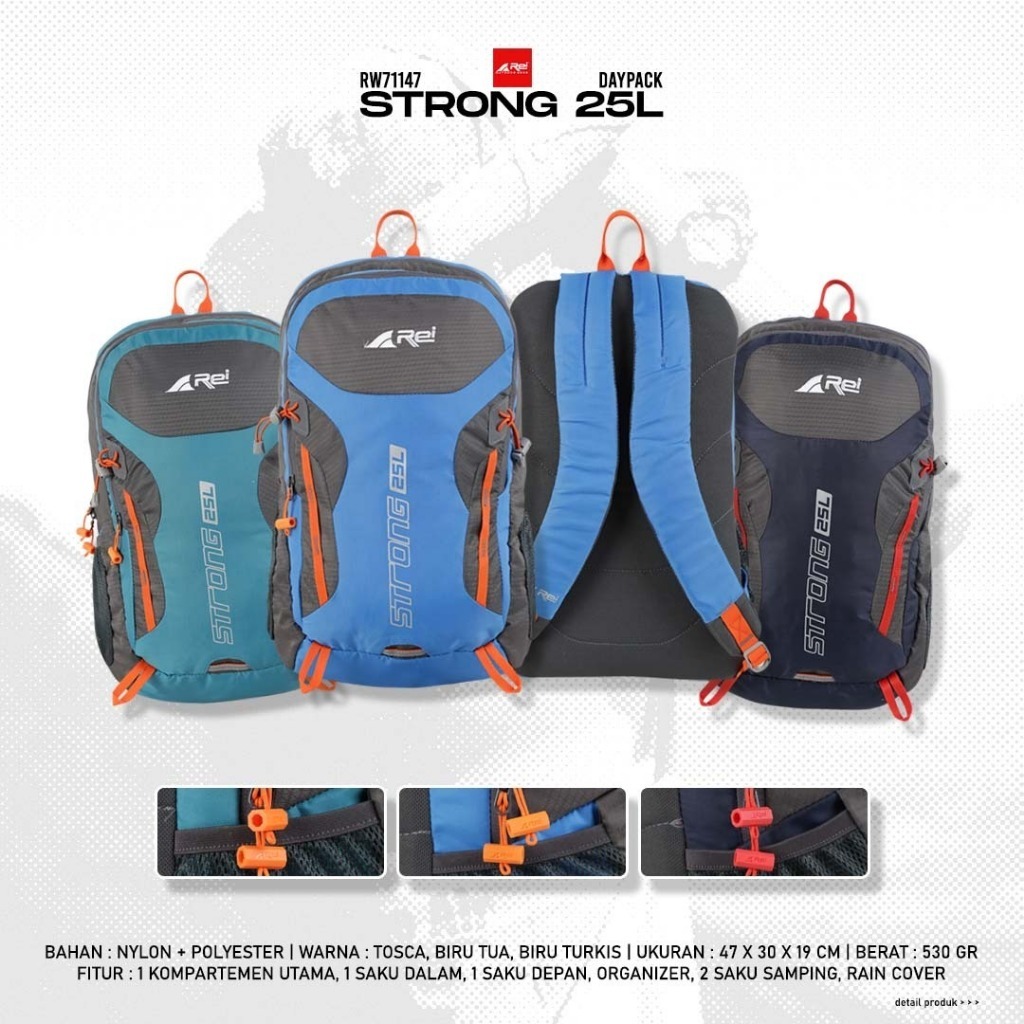 Tas Ransel Pria STRONG 25L AREI OUTDOORGEAR - DAYPACK REI Pria STRONG 25L  - Tas Punggung AREI STRON