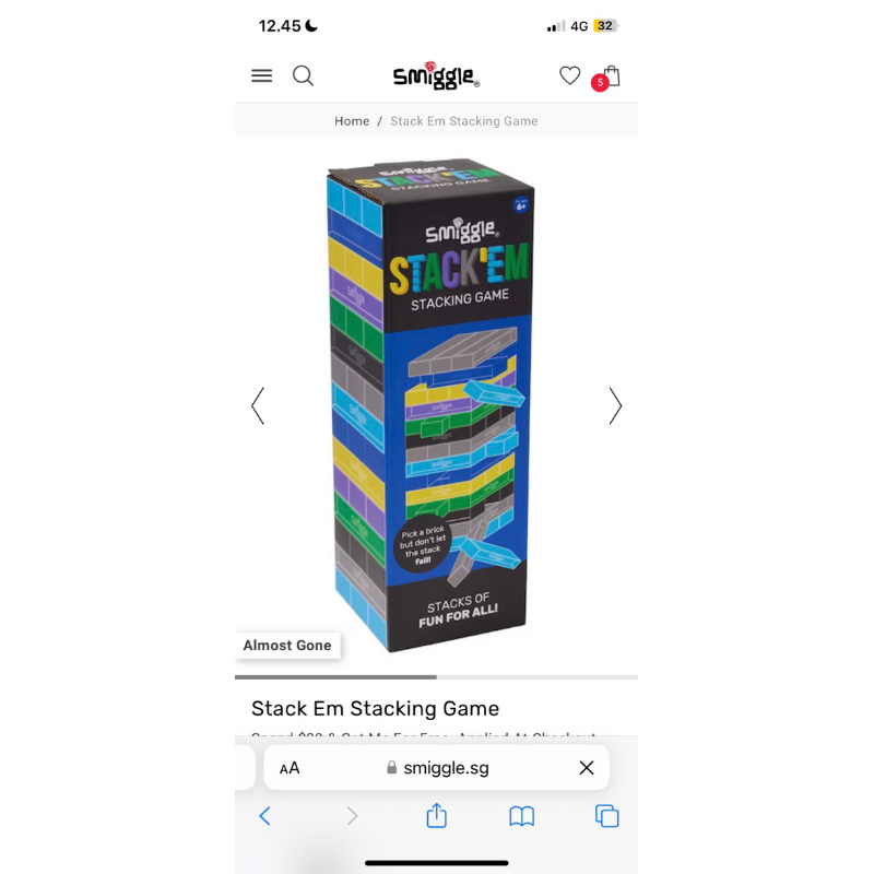 SMIGGLE UNO STACK EM