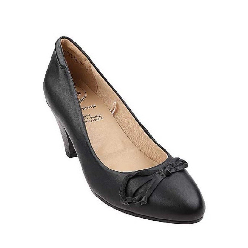 PSPGN.CO | ORIGINAL BRANDED OBERMAIN AGNES RYANA OA10170BK IN SEPATU KULIT WANITA HEELS SLIP ON FORM