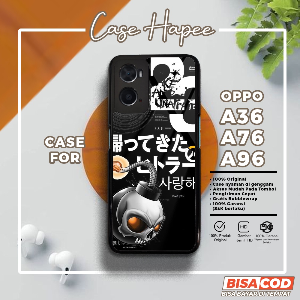 Case Oppo A36 A76 A96 Casing Oppo A36 A76 A96 [JPNR] Casehapee Case Glossy Case Aesthetic Custom Cas