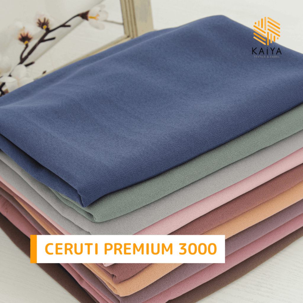 Bahan Kain Rollan Ceruti Ceruty Babydoll 3000 Premium 1 rol ± 65 yard