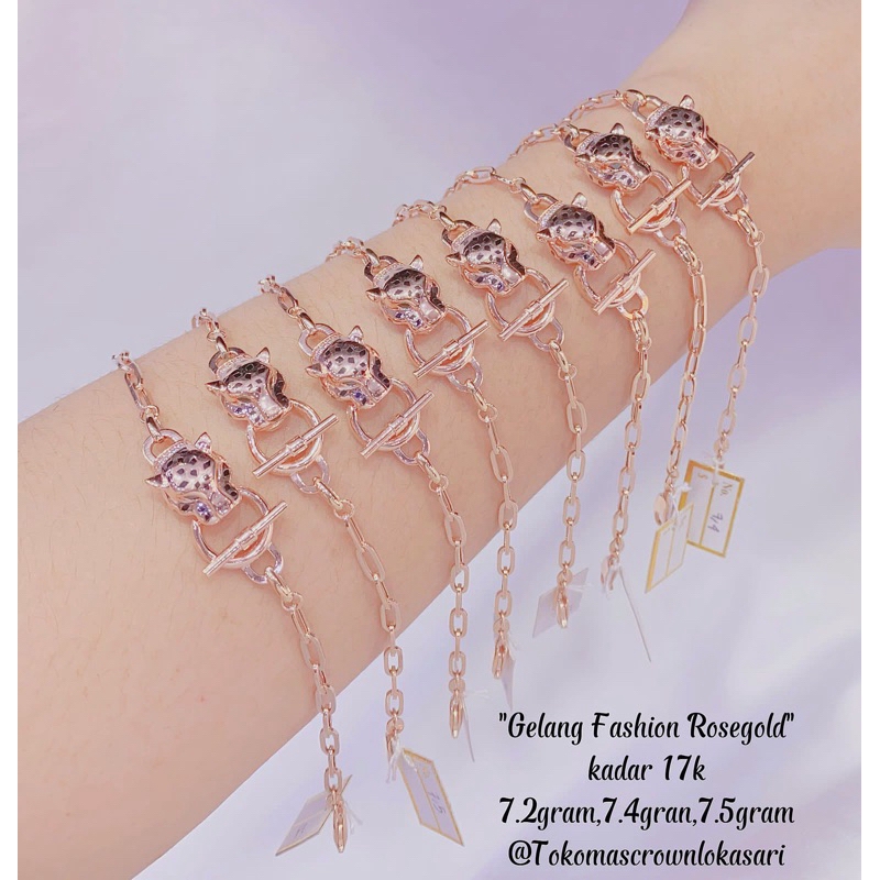 GELANG TANGAN MODEL KOREA NEW EMAS ASLI 17k 750