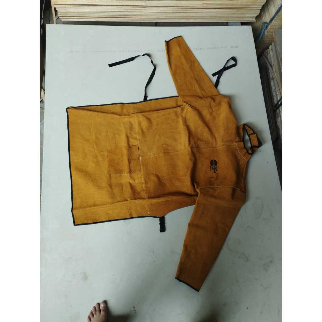 Apron Welding Kulit Lengan Panjang Daster Las Baju Keselamatan
