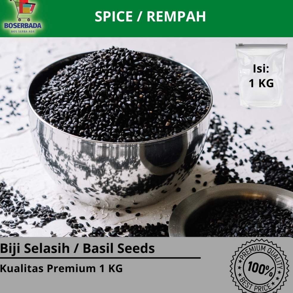 

Sup33r Pr0mo Biji Selasih / Basil Seeds 1 KG I Premium Fast On