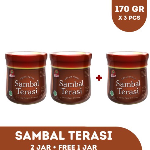 

Diju@l Mur4h PAKET SAMBAL TERASI JAR 170 GR BUY 2 GET 1 Paling Diminati
