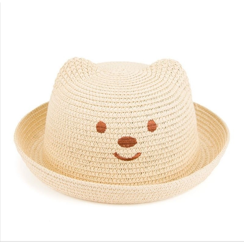 Topi Jerami Anak Laki Laki - Topi Pantai Anak Jerami Hat Kids