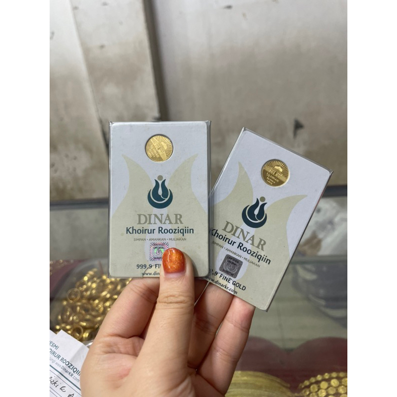 Emas batangan murni emas DINAR Khoirur Rooziqiin 999.9% 24k 1.063gr