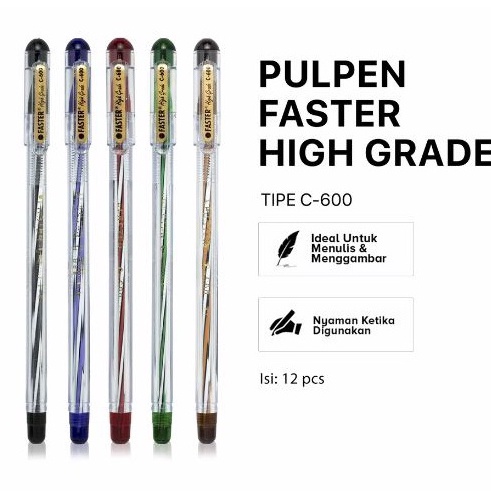 

[0Z035] PEN FASTER C600 CABUT [LUSIN -12 PCS] 97