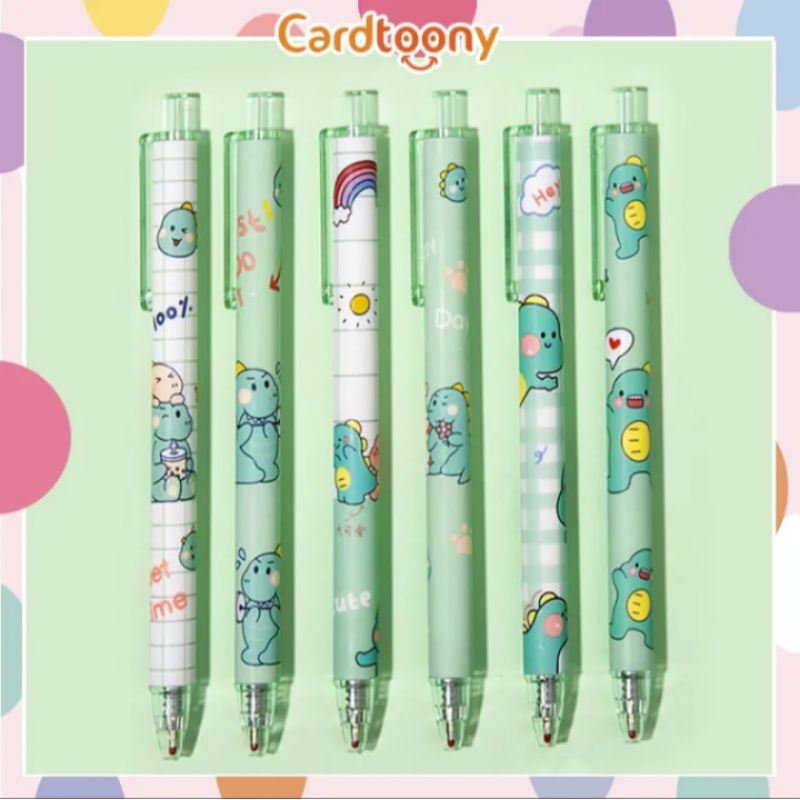 

Gel pen motif Hewan Dino Girl lucu lumut pulpen Gel Ballpoint Bulpen Bolpoin pena Cute