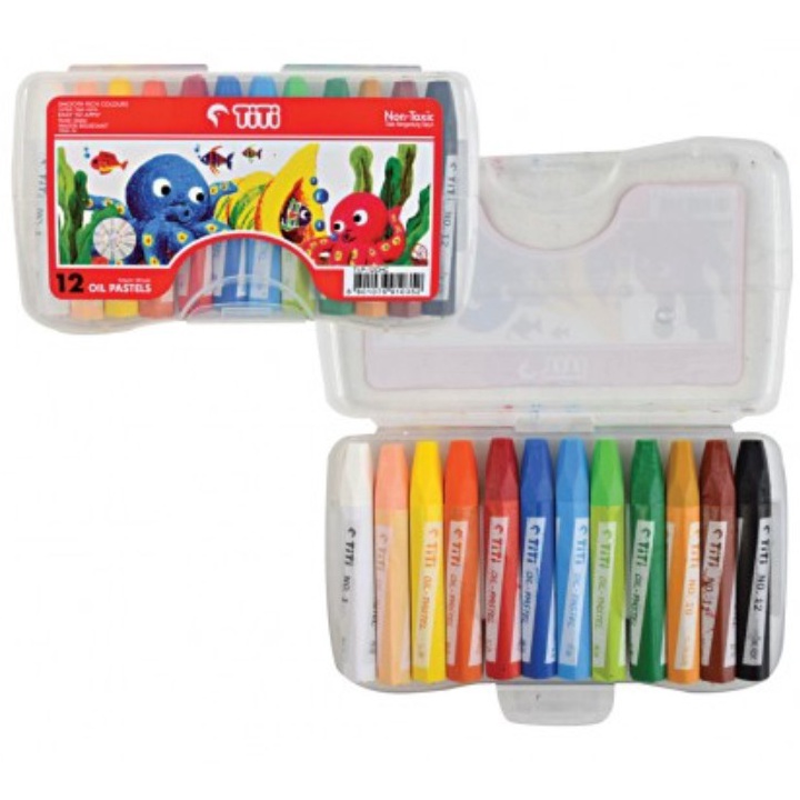 

[⚜B8@] TITI / JOYKO OIL PASTEL KRAYON MINYAK TI-P-12CHC 12 WARNA / COLORS CRAYON ANAK SET TERMURAH COMPACT Recomended