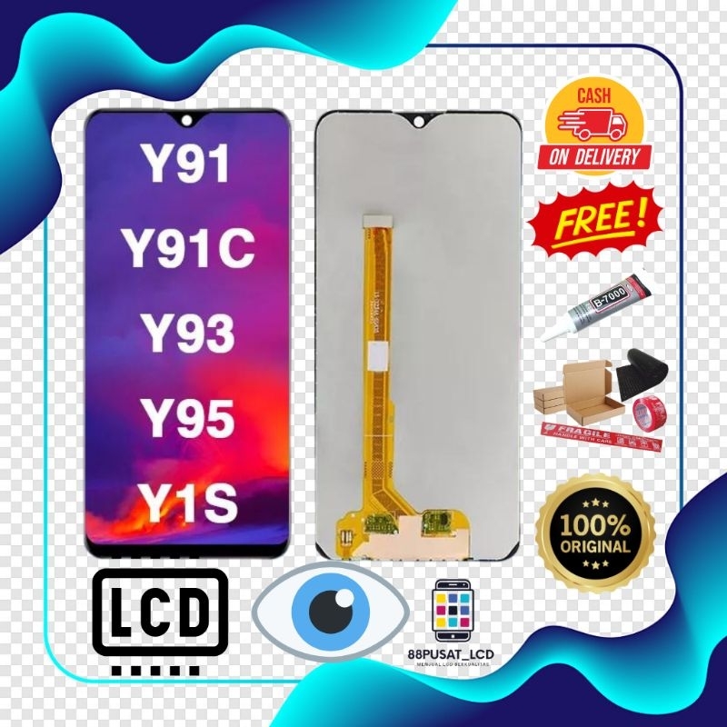 lcd touchcreen /lcd vivo y91/y93/y95/y91c/u1/y1s/y90/y91l/y93s original  lcd